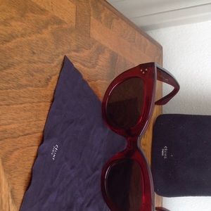 celine red cat eye sunglasses
